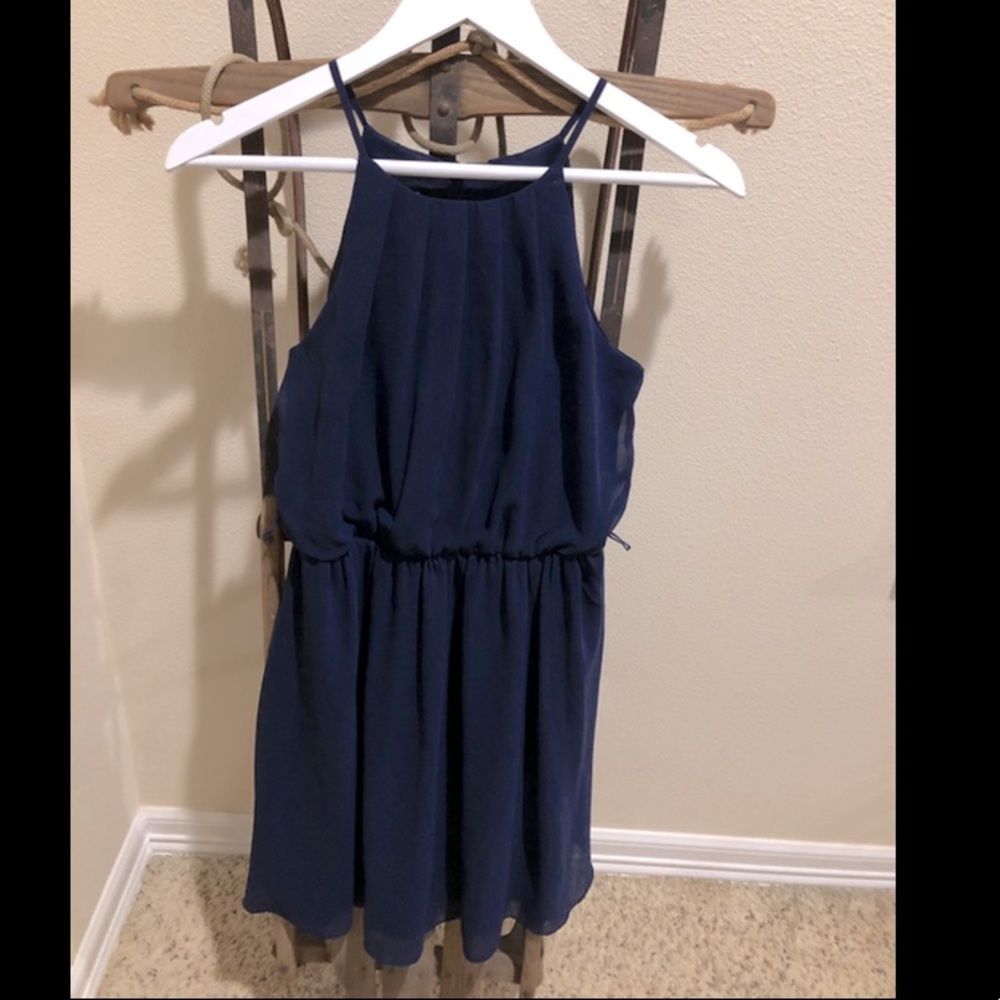 Spaghetti Strap Dress - Navy
